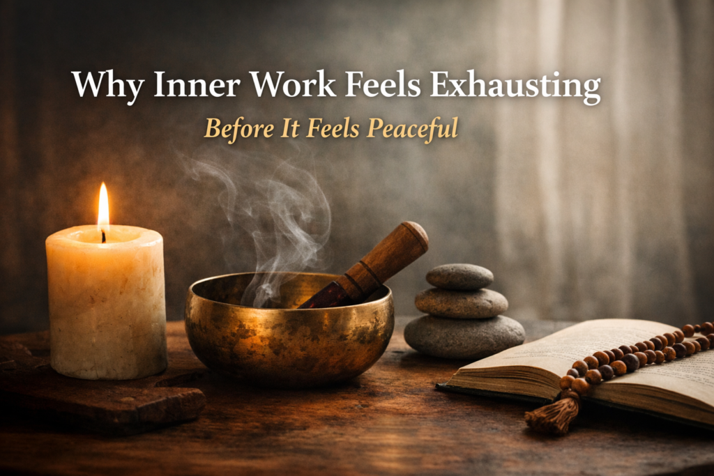 why inner work feels exhausting before it feels peaceful